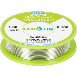 Felder ISO-Core Ultra-Clear Sn100Ni+ bezolovnatý pájecí cín cívka Sn99,25Cu0,7Ni0,05 0.100 kg 1 mm
