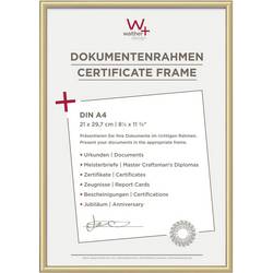 walther+ design KV130G vyměnitelný fotorámeček Formát papíru: A4 (š x v) 21 cm x 29.7 cm zlatá