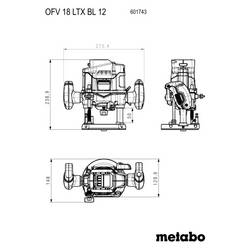 Metabo OFV 18 LTX BL 12 vrchní frézka , 601743840