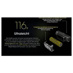 NiteCore NU40 LED čelovka, napájeno akumulátorem, 1000 lm, NC-NU40