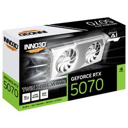 Inno 3D grafická karta Nvidia GeForce RTX 5070 GeForce RTX™ 5070 X3 OC White 12 GB GDDR7 RAM PCIe x16 HDMI® 2.1, DisplayPort 2.1