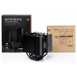 Noctua NH-D12L CHROMAX.BLACK chladič procesoru s větrákem Intel® 1200, Intel® 1700, Intel® 1851, Intel® 1150, Intel® 1151, Intel® 1155, Intel® 1156, AMD AM4,