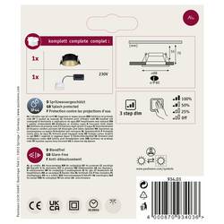 Paulmann 93403 Cole Coin vestavné svítidlo, LED, LED, 6 W, černá, zlatá