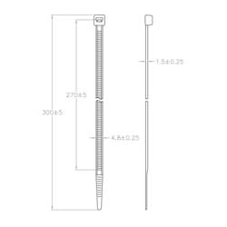TRU COMPONENTS TC-12523712 stahovací pásky 300 mm 4.8 mm světle hnědá pro použití při vysokých teplotách 100 ks
