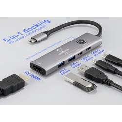 Renkforce USB-C® dokovací stanice RF-DKS-908 Vhodné pro značky (dokovací stanice pro notebook): univerzální napájení USB-C®