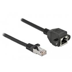 Delock 86998 RJ45 síťové kabely, propojovací kabely CAT 6A S/FTP 0.25 m černá 1 ks