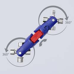 Knipex 00 11 06 V04 KNIPEX 00 11 06 V04 Univerzální klíč na rozvodné skříně JointKey Quadro pro běžné zavírací systémy, 161 mm klíč od skříňového rozvaděče 1 ks