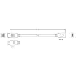 SpeaKa Professional HDMI prodlužovací kabel Zástrčka HDMI-A, Zásuvka HDMI-A 2.00 m černá SP-7870532 4K UHD, Audio Return Channel, pozlacené kontakty HDMI kabel