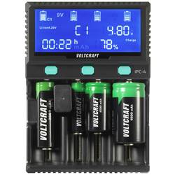 VOLTCRAFT IPC-4 nabíječka akumulátorů Li-Ion, LiFePO , NiMH, NiCd, LiFePO4 A , AA, AAA, Mini (AAAA) , malé mono, Sub-C , velké mono, 32650 , 26650, 26500,