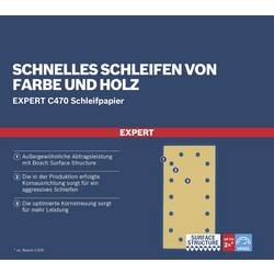 Bosch Accessories EXPERT C470 2608900860 brusný papír s otvory Zrnitost 40 (d x š) 230 mm x 115 mm 10 ks