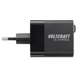 VOLTCRAFT UC-45W002 USB nabíječka, GaN, USB Power Delivery (USB-PD) , Rychlonabíječka, 1x USB A , 2x USB-C®, 45 W, Dodávka energie, černá