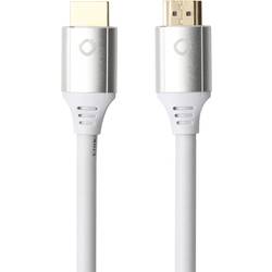 Oehlbach HDMI kabel Zástrčka HDMI-A, Zástrčka HDMI-A 3.00 m bílá D1C92494 8K UHD, pozlacené kontakty HDMI kabel