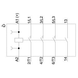 Siemens 3RT2017-1BB41 stykač 3 spínací kontakty 5.5 kW 24 V/DC 12 A s pomocným kontaktem 1 ks