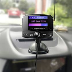 Renkforce RF-CRDAB-100 DAB+ rádio adaptér do auta uchycení přísavkami, streamování hudby přes Bluetooth