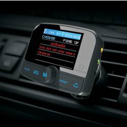 Renkforce RF-CRDAB-100 DAB+ rádio adaptér do auta uchycení přísavkami, streamování hudby přes Bluetooth