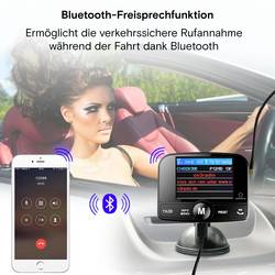 Renkforce RF-CRDAB-100 DAB+ rádio adaptér do auta uchycení přísavkami, streamování hudby přes Bluetooth