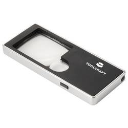 TOOLCRAFT TO-10283190 ruční lupa s LED osvětlením , zvětšení: 3 x, 10 x, Velikost objektivu: (Ø) 15 mm, černá