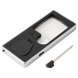 TOOLCRAFT TO-10283190 ruční lupa s LED osvětlením , zvětšení: 3 x, 10 x, Velikost objektivu: (Ø) 15 mm, černá