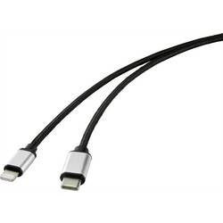 Renkforce USB kabel USB 2.0 USB-C ® zástrčka, Apple Lightning konektor 1.00 m černá RF-4353446