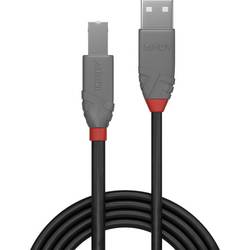 LINDY USB kabel USB 2.0 USB-A zástrčka, USB-B zástrčka 7.50 m černá 36676