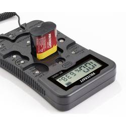 VOLTCRAFT BT-12DIG zkoušečka baterií a akumulátorů, typy 1,2 V, 1,5 V, 3 V, 3,7 V, 6 V, 9 V, 12 V, VC-14340820