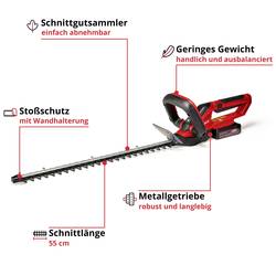 Einhell GC-CH 1855/1 Li Kit (1x2,5 Ah) Power X-Change akumulátor Aku nůžky na živý plot vč. nabíječky, + akumulátor 18 V Li-Ion 620 mm
