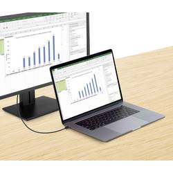 Renkforce Mini-DisplayPort / DisplayPort kabelový adaptér Mini DisplayPort konektory, Konektor DisplayPort 3.00 m černá RF-4538178 pozlacené kontakty Kabel