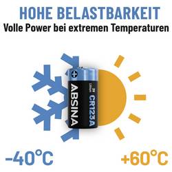 Absina speciální typ baterie CR-123A lithiová 1300 3 V 4 ks