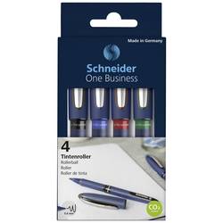 Schneider Schreibgeräte inkoustové kuličkové pero One Business 0.6 mm modrá, zelená, červená, černá 183094 N/A 4 ks