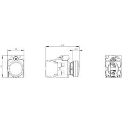 Siemens 3SU1152-6AA60-1AA0 signalizační světlo Vysoký lesk bílá 24 V/AC, 24 V/DC 1 ks