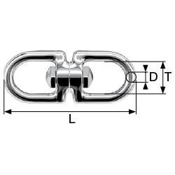 dörner + helmer 4916414 Ø kabelu 8 mm 88.4 mm Nerezová ocel A2 6 ks