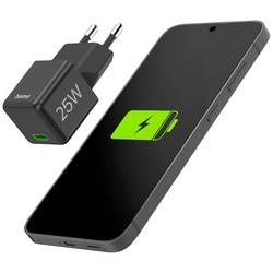 Hama USB nabíječka, USB Power Delivery (USB-PD) , 1x USB-C®, 25.00 W, Dodávka energie, černá