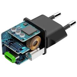 Hama USB nabíječka, USB Power Delivery (USB-PD) , 1x USB-C®, 25.00 W, Dodávka energie, černá