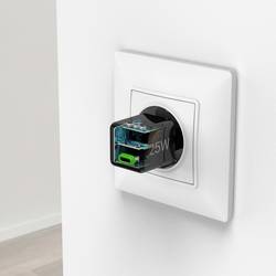 Hama USB nabíječka, USB Power Delivery (USB-PD) , 1x USB-C®, 25.00 W, Dodávka energie, černá