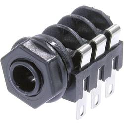 Neutrik NMJ6HF-S jack konektor 6.35 mm zásuvka, vestavná horizontální Pólů: 3 stereo černá 1 ks