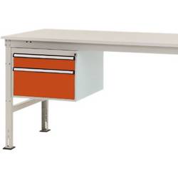 Manuflex ZB4562.2001 Vestavné pouzdro, Nutzhohe stacionárně 300 mm s 2 šuplíky. Pro stolní hloubka 800 mm