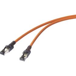 Renkforce RJ45 síťové kabely, propojovací kabely CAT 6A S/FTP 5.00 m oranžová Funkce vyhledávání portů, bez halogenů, samozhášecí 1 ks