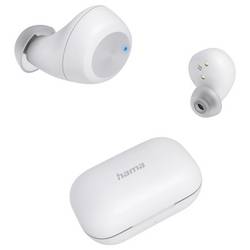 Hama špuntová sluchátka (In Ear) Bluetooth® stereo bílá Nabíjecí pouzdro sportovní