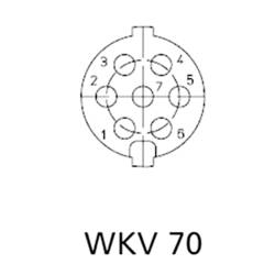 Lumberg WKV 70 DIN kruhový konektor zásuvka, zahnutá Pólů: 7 stříbrná 1 ks