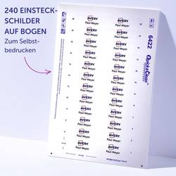 Avery-Zweckform DPC6422A-10 zásuvný štítek se jménem 64 mm x 22 mm bílá