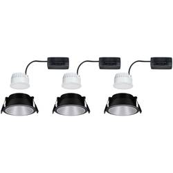 Paulmann 93408 Cole Coin vestavné svítidlo, LED, LED, 18 W, černá, stříbrná, sada 3 ks