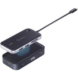 Renkforce RF-4499450 USB-C® dokovací stanice Vhodné pro značky (dokovací stanice pro notebook): univerzální bezdrátový přenos obrazu, integrovaná čtečka karet