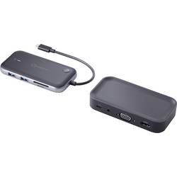 Renkforce USB-C® dokovací stanice RF-HUB-810 Vhodné pro značky (dokovací stanice pro notebook): univerzální bezdrátový přenos obrazu, integrovaná čtečka karet