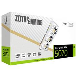Zotac grafická karta Nvidia GeForce RTX 5070 GAMING RTX5070 AMP 12GB WHITE 12 GB GDDR7 RAM HDMI® 2.1, DisplayPort 2.1