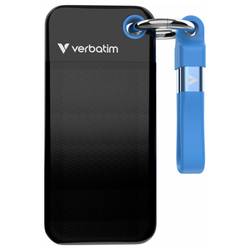 Verbatim Pocket 1 TB, externí SSD disk, USB-C™ (USB 3.2 Gen 2), černá, modrá