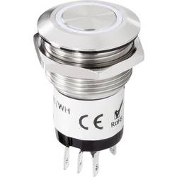 Renkforce RF-4707814 zvonkové tlačítko 1násobné nerezová ocel, bílá 24 V DC/ 2 A, 24 V AC/ 1 A