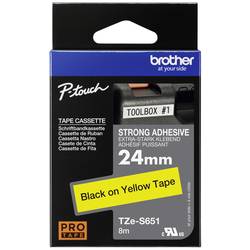 etikety Brother TZe, TZ TZe-S651 Barva pásky: žlutá Barva písma:černá 24 mm 8 m
