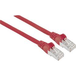 Intellinet 740944 RJ45 síťové kabely, propojovací kabely CAT 6A S/FTP 5.00 m červená fóliové stínění, stínění pletivem, stíněný, bez halogenů 1 ks