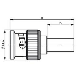 Telegärtner 100027452 100027452 Kabelová BNC zástrčka zástrčka 50 Ω 1 ks