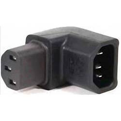 TRU COMPONENTS IEC13214-R síťový adaptér IEC C13 zásuvka 10 A - IEC zástrčka C14 10 A Počet kontaktů: 2 + PE černá 1 ks